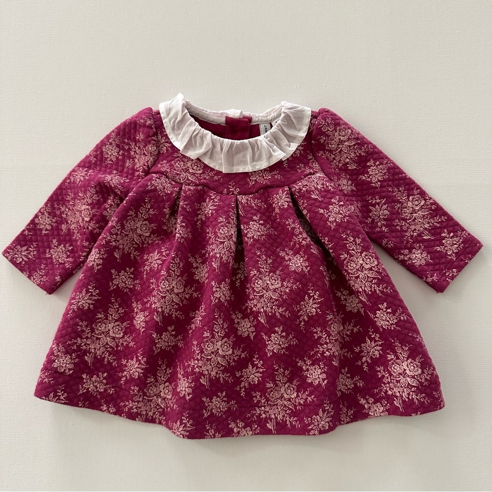 Janie and Jack 0-3 Months Baby Girl Floral Quilted Dress